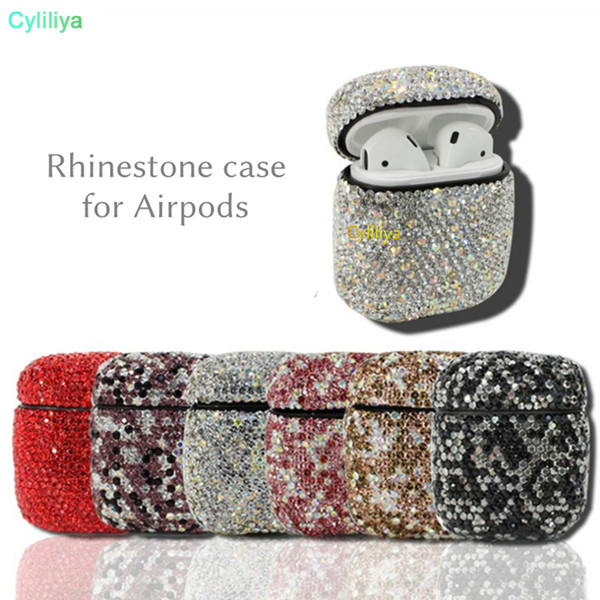 For Apple Airpods Cases Rhinestone Case Protector Airpod Cover Earpod Case Anti-drop With Retail Box