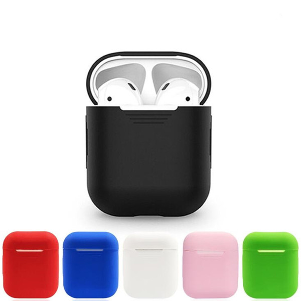 For Apple Airpods Silicone Case Soft Ultra Thin Protector Cover Sleeve Pouch for Air pods Earphone Case