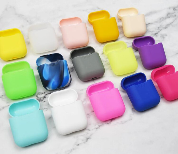 Silicone Bluetooth Wireless Earphone Case For AirPods Protective Cover Skin Accessories for Apple Airpods Charging Box