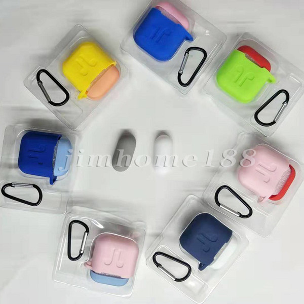 Hot Airpod Protective Airpods Cover link cable Bluetooth Wireless Earphone Silicone Case Waterproof Anti-drop strap Accessories mix color222