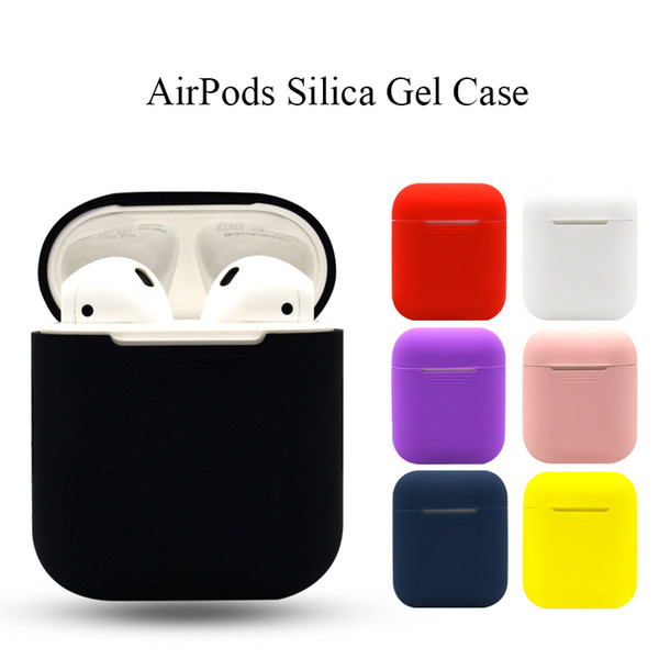 Silica Gel fluorescence Case for Airpod Earphone wireless Bluetooth headset Headphone protective sleeve cover with Carabiner Anti-lost Rope