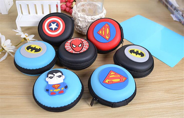 Cartoon Mini Zipper Protective Headphone Case Pouch Earphone Storage Bag Soft Headset earphone Box USB Cable Organizer Coin Purse