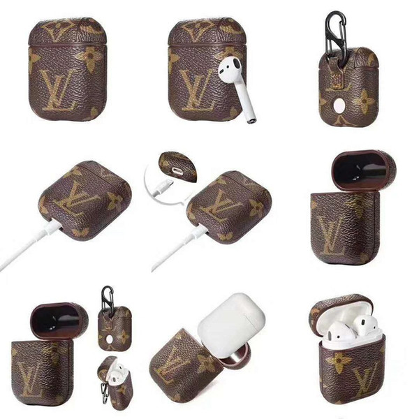 Designer Airpod Case Airpods Cases Bag Hook Clasp Keychain Anti Lost Fashion Earpod Cover Protector Box Fast Shipping