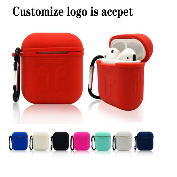 Thick Soft Silicone Case For Airpods For Air Pods Shockproof Earphone Protective Cover silicone lanyards neck strap for iphone headphones