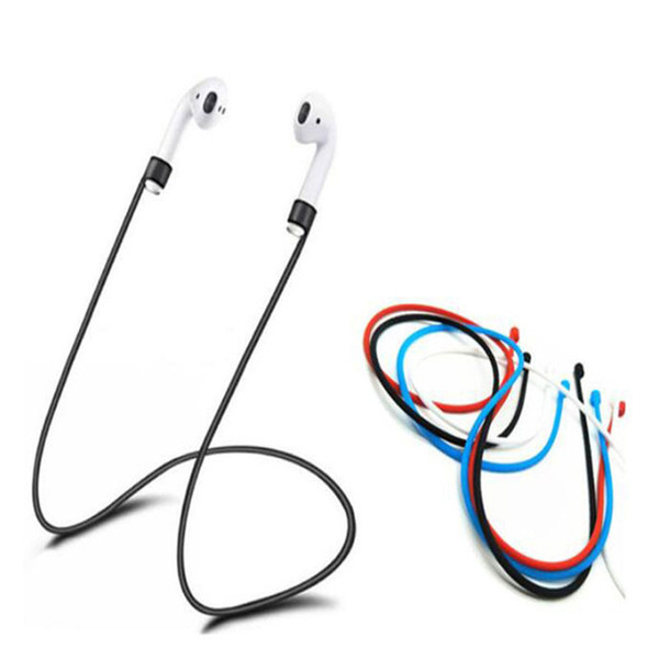 NEW Anti-Lost Silicone Earphone Rope Holder Cable For Apple iphone X 8 7 AirPods Wireless Bluetooth Headphone Neck Strap Cord String