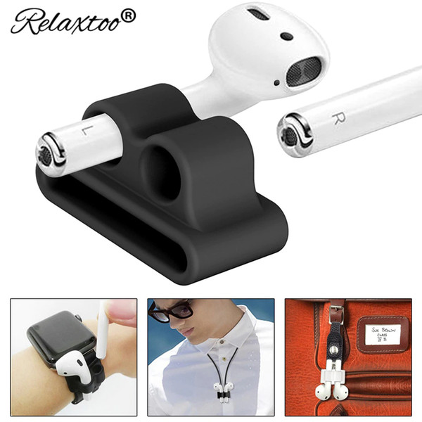 Anti-lost Silicone Holder earphone case for AirPods Holder Portable Anti-lost Strap Silicone Case for AirPod Accessories