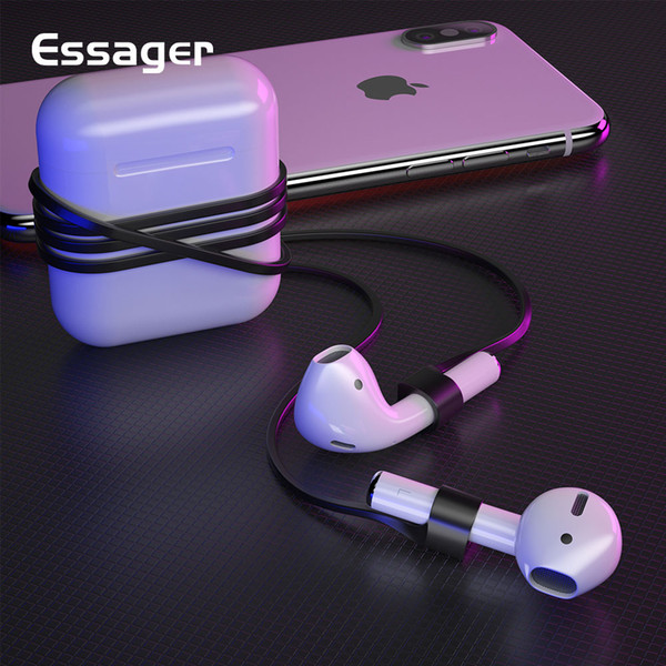 Essager Magnetic Earphone Strap For Apple Airpods Anti Lost Strap Headphone Loop String Rope for Air Pods Silicone Cable Cord