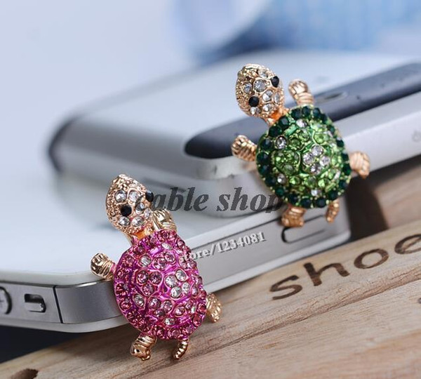 Fashion Style 3.5mm Cute Turtle Shape Design Mobile Phone Ear Cap Dust Plug For ipphone For Samsung Dust Plug