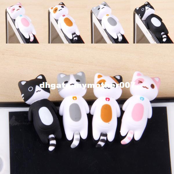 Cheese Cat 3.5mm Anti Dust phone Jack Plug Stopper Cap For ipphone for sumsang for htc Wholesale price