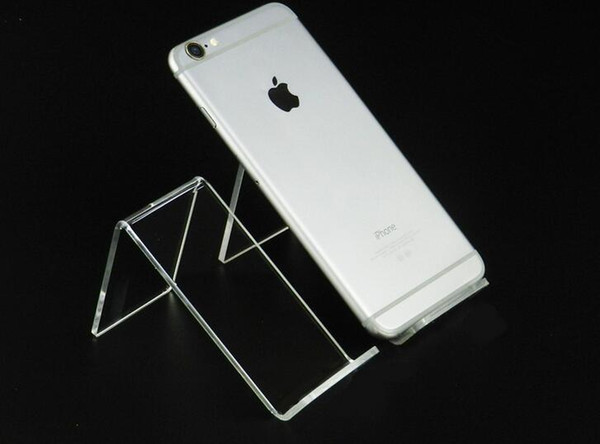 Universal General Clear Transparent Acrylic Mount Holder Display Stand Shown for iphone Samsung Cellphone Mobile Phone