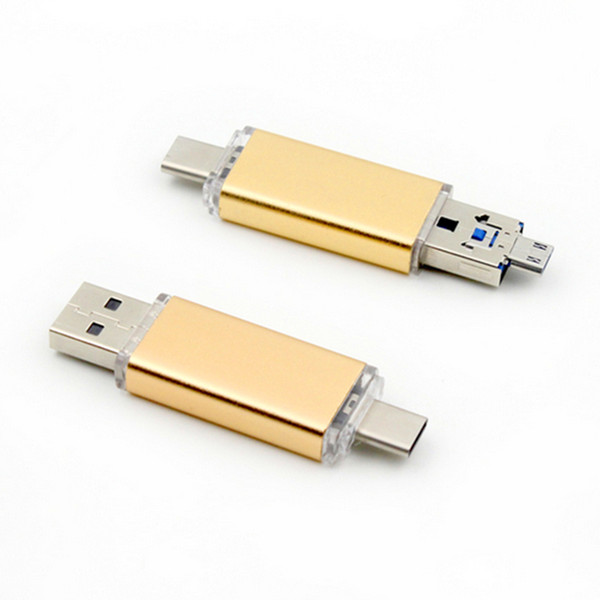 Type-C Micro USB OTG USB 3.0 Flash Drive 16gb 32gb 64gb Pendrive Smart Phone Pen Drive Memory U flash drive usb stick