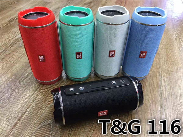 T&G 116 Portable wireless Speaker 5 W + 5 W 1200 MA 80*80*180 Fashion Speaker 7 Colors