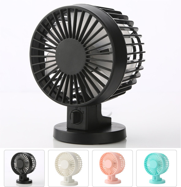 Free Shipping USB Fan Ultra Quiet Table Mini Cooling Fan Dual Motor Blower Adjustable 2Speed Degree Indoor Outdoor Two Speed Wind Retail Box