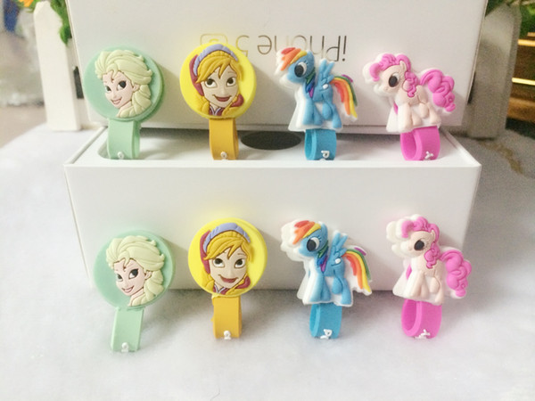 Fashion New Winder Ice Romance Rainbow Horse The Same Cartoon Animation Winder Hybrid Purchase Earphone Reel