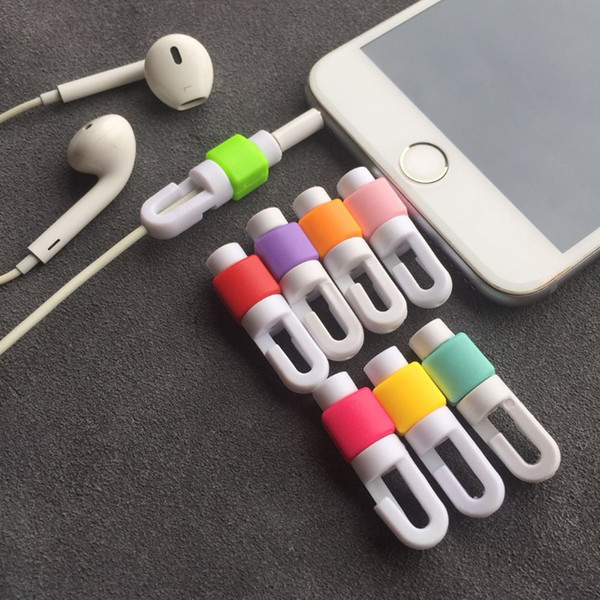 Retail Bag USB Protector Silicone Different Styles Earphone Cable Cover Portable Usb Cable Protector With Colorful cable protector