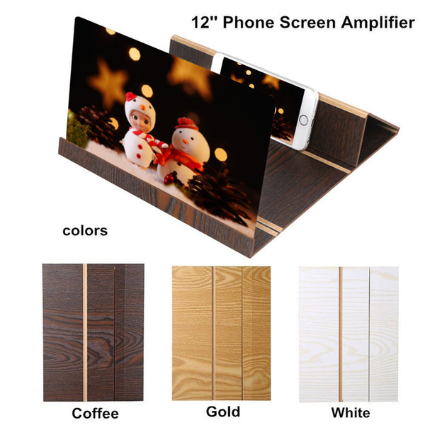 3D Phone Screen Magnifier Stereoscopic Amplifying 12 Inch Desktop Wood Bracket enlarge 4~6 times on the phone screen 25