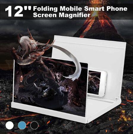 Mobile Smart Phone Screen Magnifier Amplifier Stand Bracket 3D HD 12 Foldable Free Hand Enlarge Screens Radiation protection