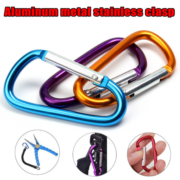 Aluminum Alloy Hiking Carabiner D-Ring Keychain Clip Hook Sport Buckle Outdoor Sports Camp Keyrings