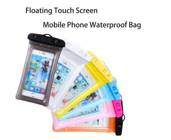 HOT Waterproof case bag PVC Protective universal Phone Bag Pouch With Compass Bags For Diving Swimming For smart phone up to 5.8 inch