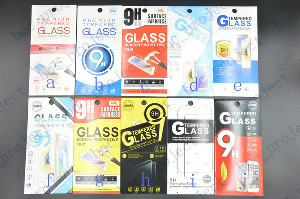 Colorful Paper package for 2.5D 0.26mm Premium Tempered Glass Screen Protector for iphone 7 plus 7 6s 6 plus 1000pcs/lot