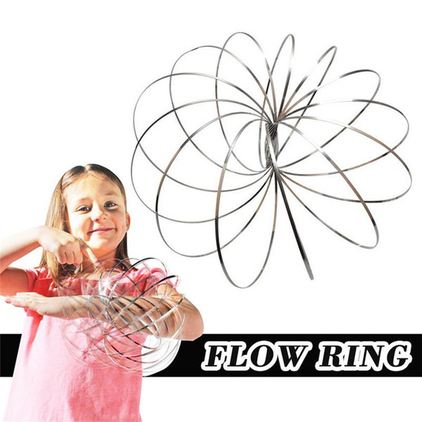 New Stainless Steel Toy Magic Toroflux Flow Rings Funny Kinetic Spring Toy Intelligent Science Games Education sculpture For Kids in All Age