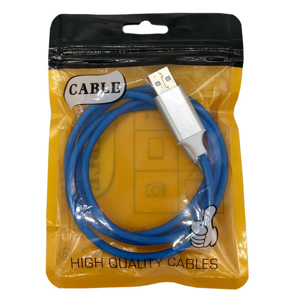 New Plastic Poly Bags USB Cable OPP Packing Zipper Zip Lock Packages Accessories Retail Boxes