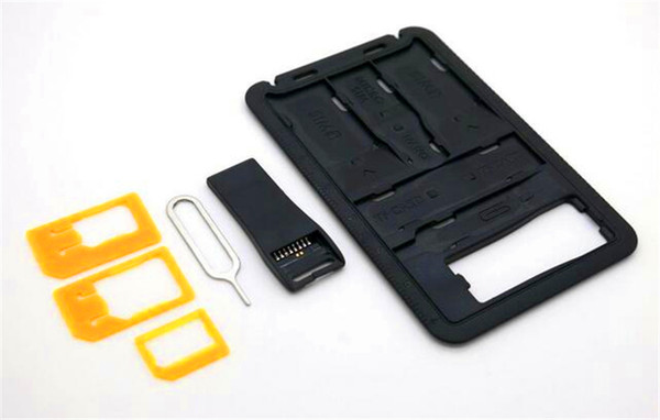 A4Accessories Sim Card Adapters / Storage + Micro SD storage + Micro SD Card Reader + Sim Release Pin in Credit Card Size