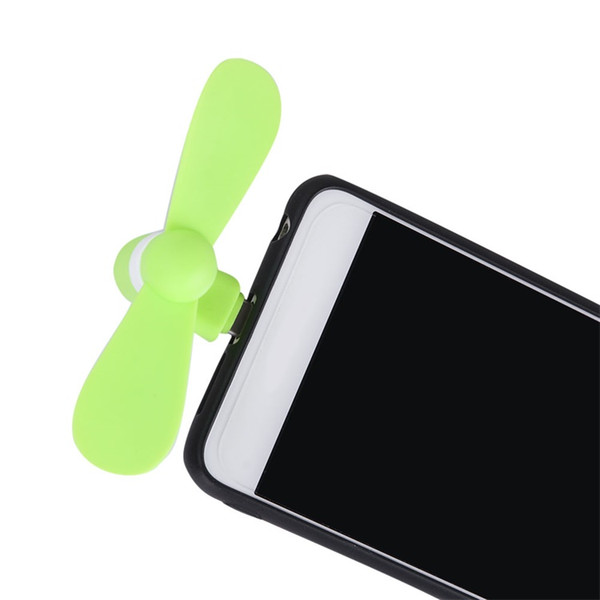 Wholesale Micro Portable USB Mini Fan Phone Accessory For Iphone Android Smartphone Random Color Free Shipping