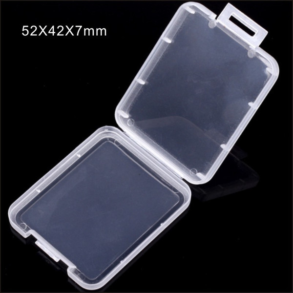 CF Card Plastic Case box Transparent Standard Memory Card Holder MS white box Storage Case for TF micro XD SD card case