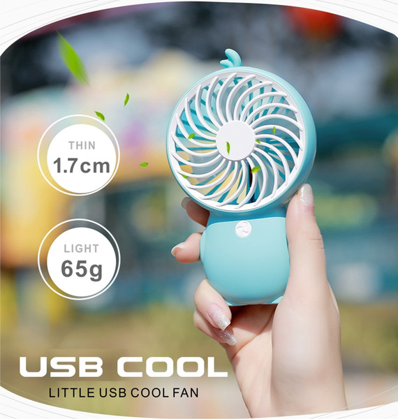 2019 New Hot Sale USB Fan Handy Portable Mini Cooling Fans Cartoon Duck Penguin Built-in Battery Hanging Role Removable Base Two Speed Wind