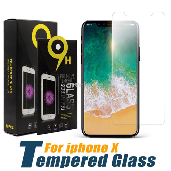 For iPhone XS Max 6.5inch XR Tempered Glass iPhone X 8 Screen Protector For iPhone 7 7 Plus Pixel 3 XL Film 0.33mm 2.5D 9H Paper Package