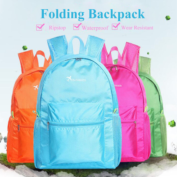 Ultra Lightweight Anti Tear Foldable Backpack Waterproof Hiking Daypack Bag Handy Folding Wear Resistant Travel Sport OPP Bag