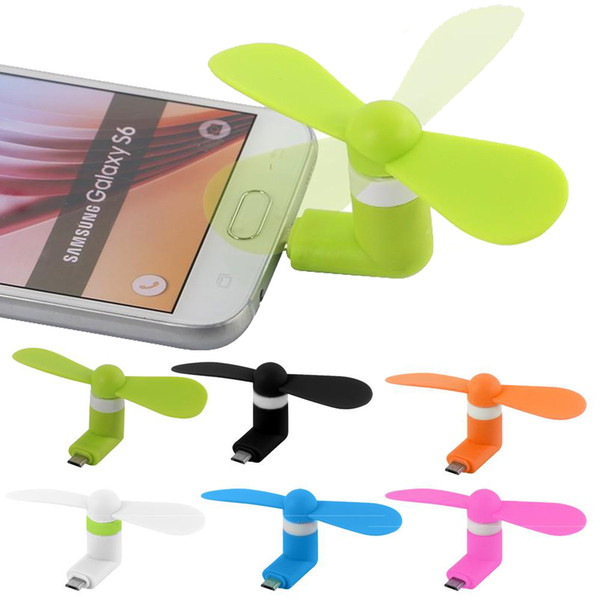 Mini Electric fan Micro USB Fan Mobile Phone USB Fan Cell phone For type-c micro USB iPhone x with opp package