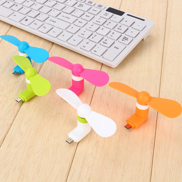 2 in 1 MINI Micro USB Fan Cool Cooler portable USB Fans for Samsung Android Universal OTG Cellphone I5 I6 I7