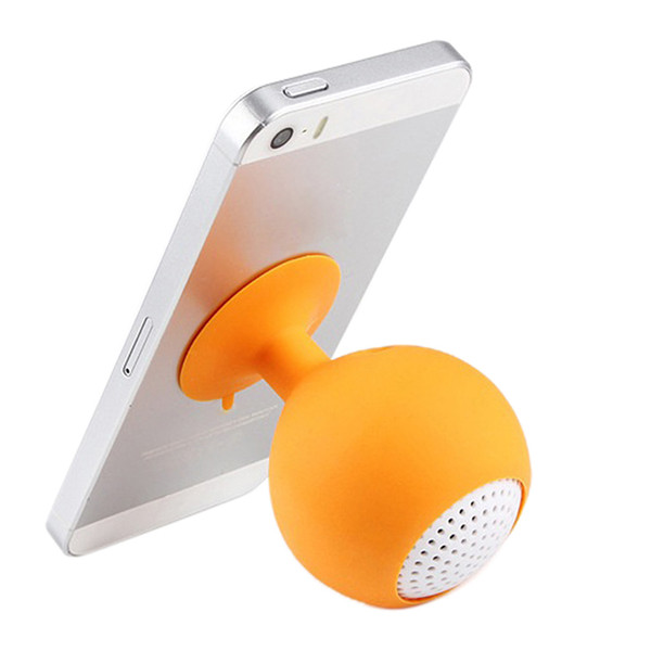 Mini Waterproof Silicone Sucker Holder For ID PC MP3 with 3.5mm Jack tereo Subwoofer Loudspeakers For Universal Smartphone Tablet Hot Sale