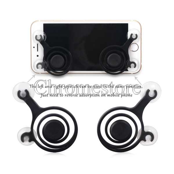 1 pair Mobile Joystick Gamepad Dual Stick Controller Games Direction sucker Screen Sucker handler For iPhone Samsung Phone Arcade Games NEW