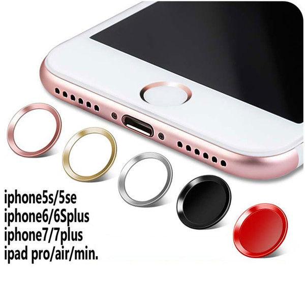 Fingerprint Support Touch ID Metal Home Button Stickers For Ipad Pro Air mini For iPhone 7 7Plus 6 6S Plus 5 5S SE 5C + Retail packing