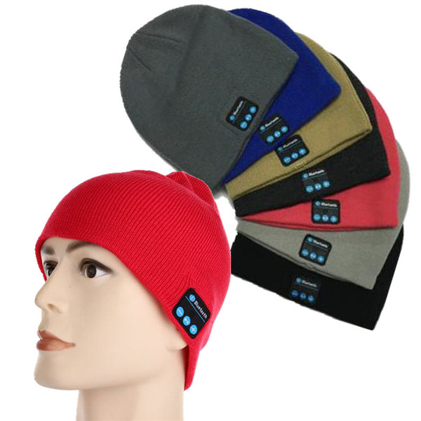 2017 Christmas Gift Colorful Bluetooth Music Soft Warm Hat Cap With Stereo Headset Speaker Wireless Hands Cap