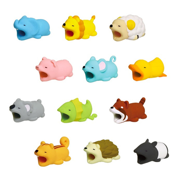 26 designs Cable Bite Charger Protector Savor Saver Cover Phone Accessory Cute Animal Design Charging Cord Protective with retail package