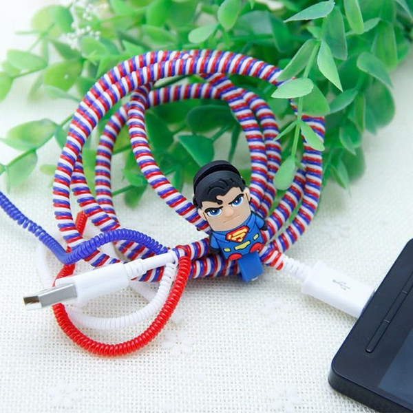 Color Plastic spiral USB Charger cable cord protector / wrap cable winder for charging cables organizer, 50cm 1000pcs 1000pcs/lot