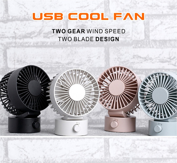 2019 Handy Cooling USB Fan Portable Small Desk USB 7 Blades Cooler Mini Adjustable Wind Fans Super Mute Silent Powered by Laptop Powerbank