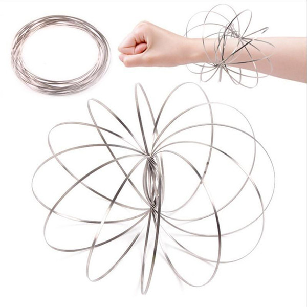 Torofluxus Flowtoy Flowrings Metal Magic Wristband Amazing Flow Ring Toys Funny Outdoor Game Bracelet Decompression Toys Kinetic Accessory