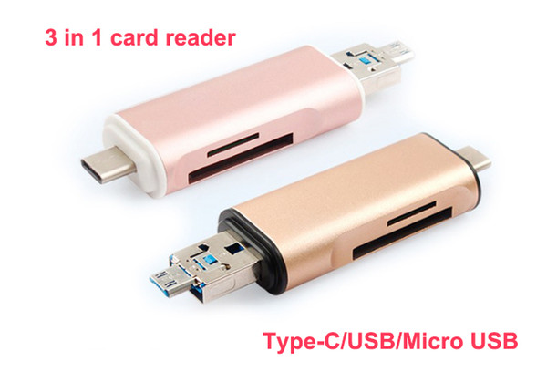 OTG 3 IN 1 Type C 3.1 USB 3.0 TF Micro SD Card reader