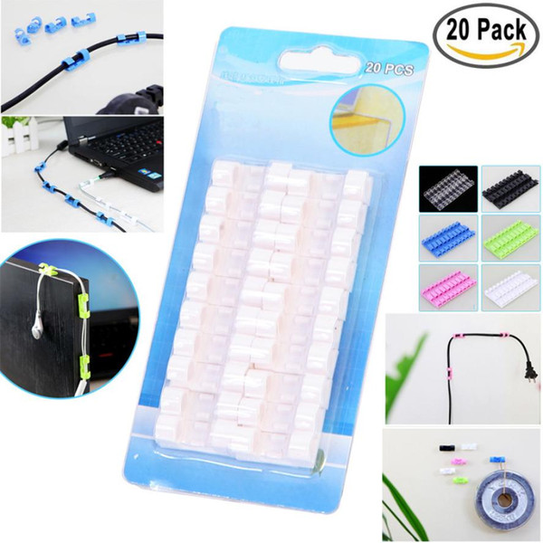 Self-adhesive Wire Retainer Clip Desktop Organizer Solid Line Clamp Fixed Wire Cable Clips Housekeeping Tools Storage Rack