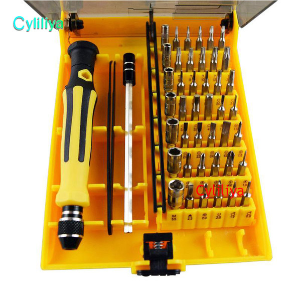 Multifunctional Repair Tools Kit 45 in 1 Precision Screwdriver Repairing Kit Set For Mobile Phone laptops Computers