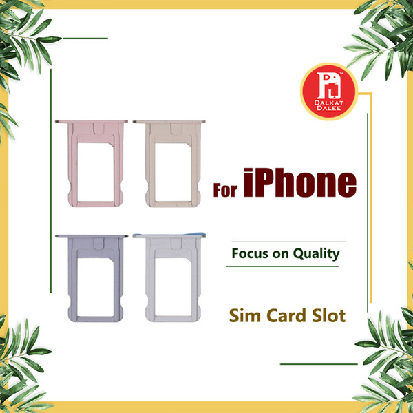 For iPhone 5 5s 5c 5SE 6 6plus 6S 6s Plus 7 7 PLUS SIM Card Tray Holder Slot Replacement Spare Repair Parts