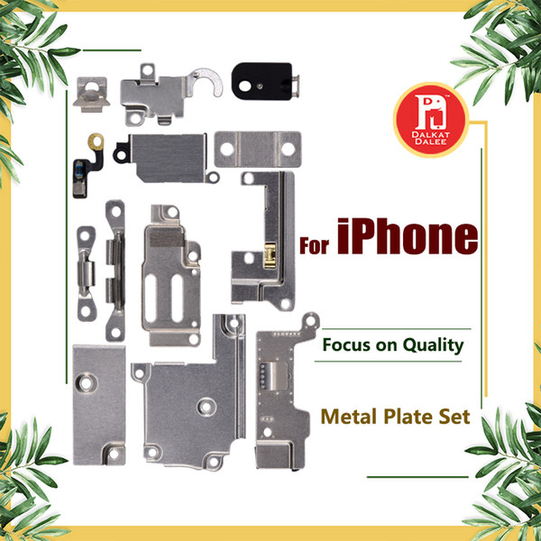 For iPhone 5 5S SE 5C 6 6P 6S 6S Plus 7G 8 plus X Full Body Inner Small Holder Bracket Shield Plate Metal Iron Body Parts Set Kit