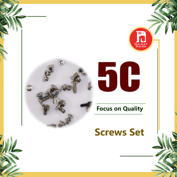 For iPhone 5C Complete Screw Set With 2 Bottom Screws Completed Full Sets Repair Replacement Parts Accessories Brand New