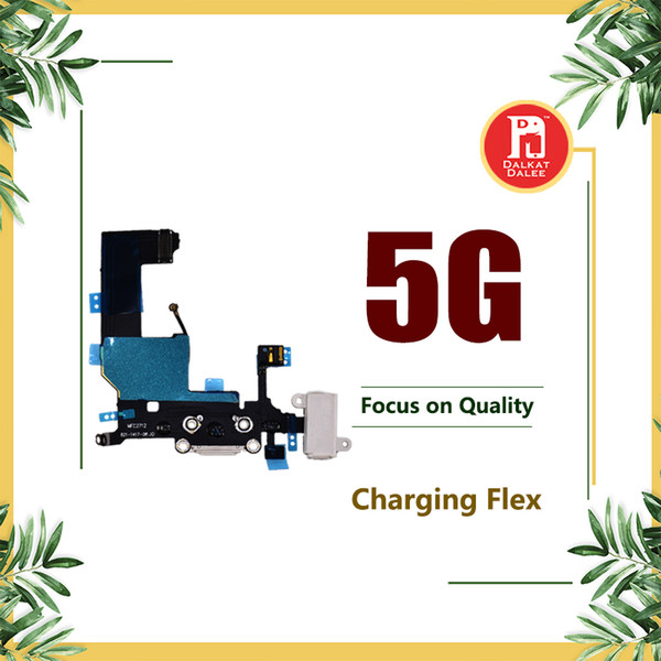 Charging Port Dock USB Connector Flex Cable For iPhone 5 Charger with Headphone Jack Mic Antenna Cable Audio Jack Mic Ribbon Replacement