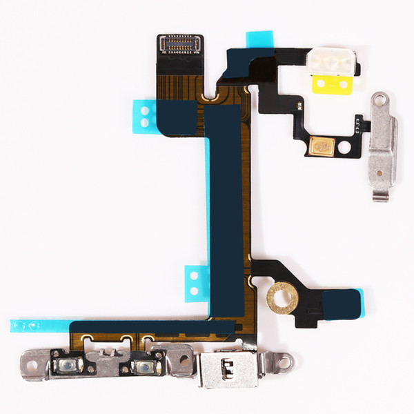 For iPhone 5S Power Mute Volume Control Button Switch on/off Power Flex Cable free shipping